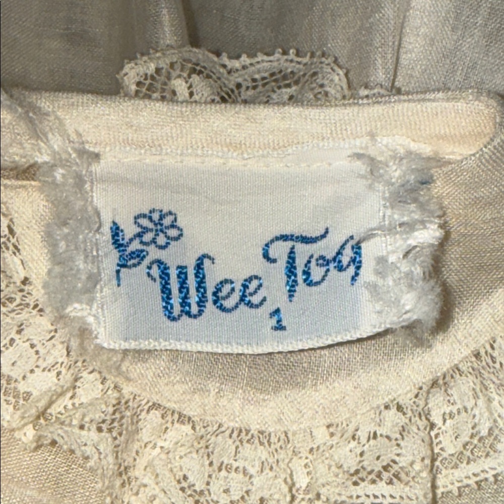 Vintage Wee Tog Organza Smocked Dress Heirloom Embroidered 12M - Picture 7 of 7